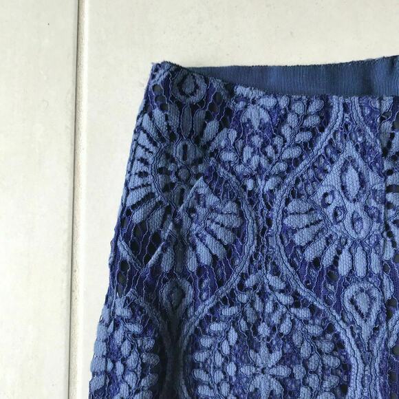 MSGM Milano High Waist Lace Semi Sheer Crop Straight Pants - Picture 6 of 8